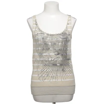 Tanktop (Beige, Wit) van Marc Cain Katoen, Linnen, Polyamide, Zijde, Viscose