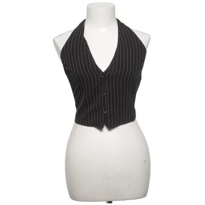 Halternecktopp (Svart, Vit) från Stradivarius Elastan, Polyester, Viskos