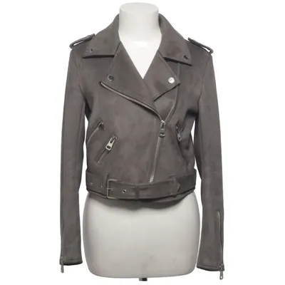 Bikerjacka (Grå) från Zara Basic Outerwear Elastan, Polyester