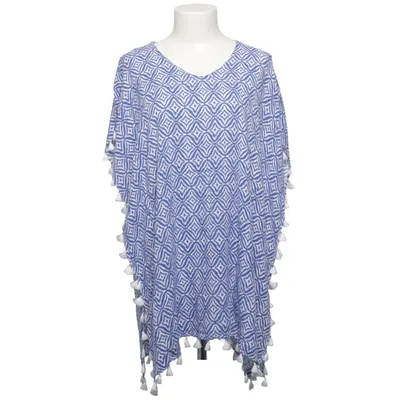 Poncho (Blauw, Wit) van Watercult Viscose