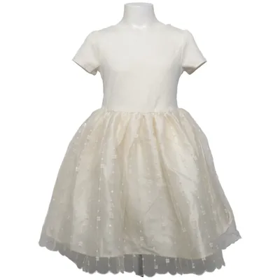 Blomsterpigekjole (Hvid) fra H&M Elastan, Polyester, Viscose