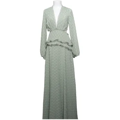 Långklänning (Grön) från ASOS Metallfiber, Polyester