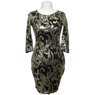 Cocktailkleid (Schwarz, Gold) von Topshop Elasthan, Polyester