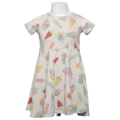 Dress (White, Multicolored) from Polarn O. Pyret Elastane, Organic cotton