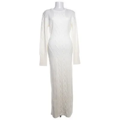 Maxi dress (White) from Adoore Acrylic, Cotton, Nylon