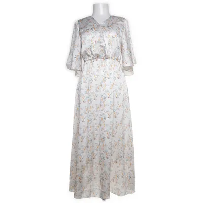 Klänning (Vit, Flerfärgad) från Miss Sara Elastan, Polyester, Viskos