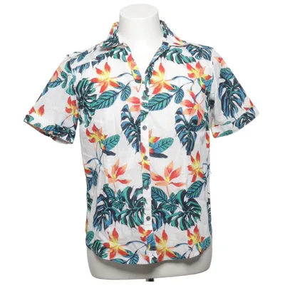 Kortärmad skjorta (Vit, Flerfärgad) från First B Bomull
