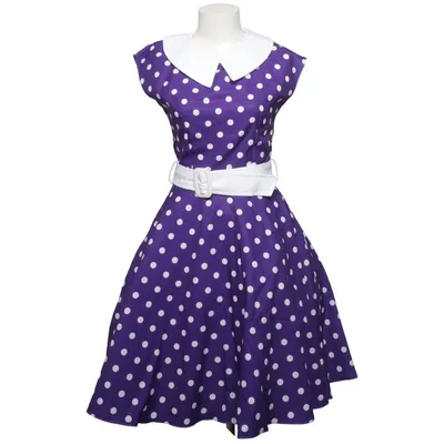 Jurk (Lila, Wit) van Orlob Polyester