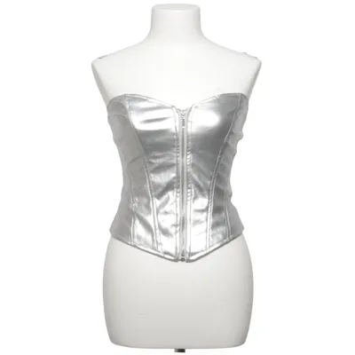Corset (Silver) from Amisu Polyester, Polyurethane