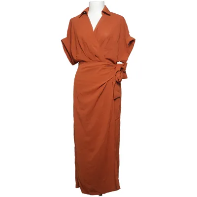 Slå-om-kjole (Brun) fra Shein Polyester