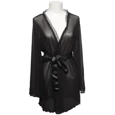 Morgenkåbe (Sort) Elastan, Polyester