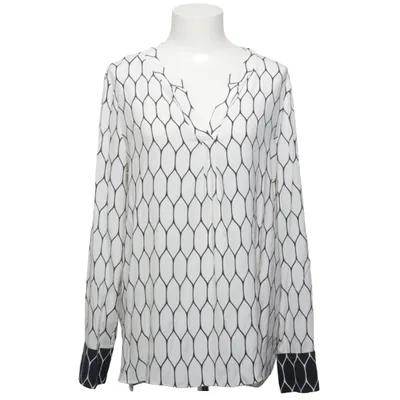 Bluse (Hvid, Sort) fra Herzen´s Angelegenheit Elastan, Silke
