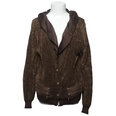 Strickjacke (Braun) von Eva & Claudi Polyamid, Seide, Viskose, Wolle