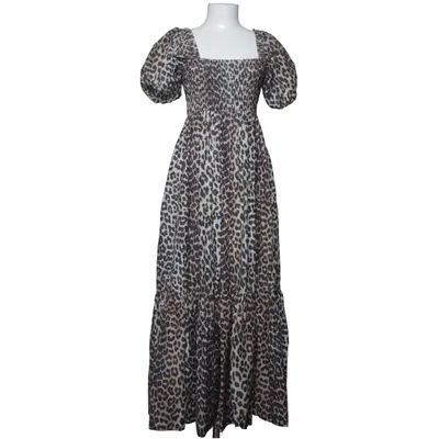Kleid (Beige, Schwarz, Braun) von Ganni Baumwolle, Seide