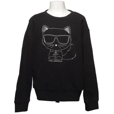 Collegetröja (Svart) från Karl Lagerfeld Kids Bomull, Elastan, Polyester