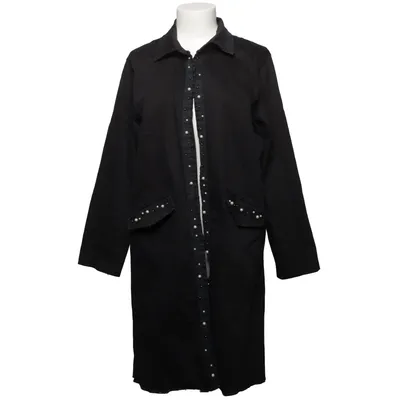 Coat (Black) from Made in italy Cotton, Elastane