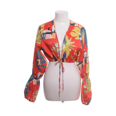 Crop top (Red, Multicolored) from CBR Cotton, Polyester