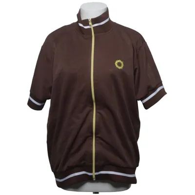 Kurzärmeliger Hoodie (Braun, Weiß, Gelb) von Gsus Industries Baumwolle, Polyester