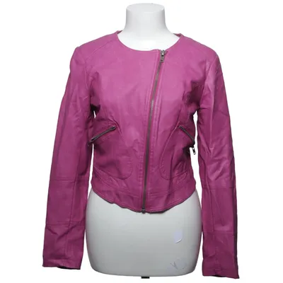 Bikerjack (Roze) van JSFN by Ellos Polyurethaan, Viscose