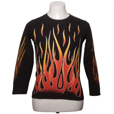 Langærmet t-shirt (Sort, Flerfarvet) fra The Roxx Bomuld