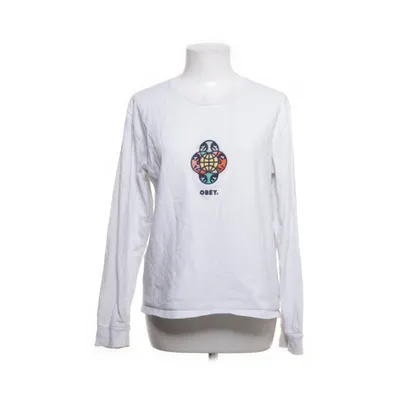 Langærmet t-shirt (Hvid) fra Obey worldwide Økologisk bomuld