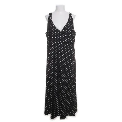 Maxi jurk (Zwart, Wit) van Selection by Ulla Popken Viscose, Elastaan