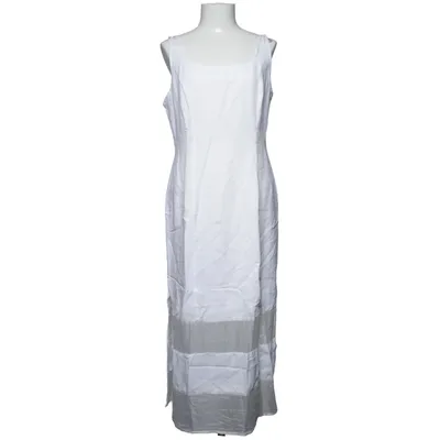 Dress (White) from Singh Madan Linen, Polyester, Silk, Viscose