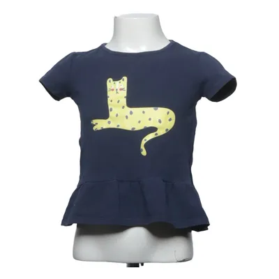 T-shirt (Blauw, Geel) van Amy & Lucy Katoen, Elastaan