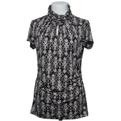 Top (Black, Beige) from New York & Company Elastane, Polyester
