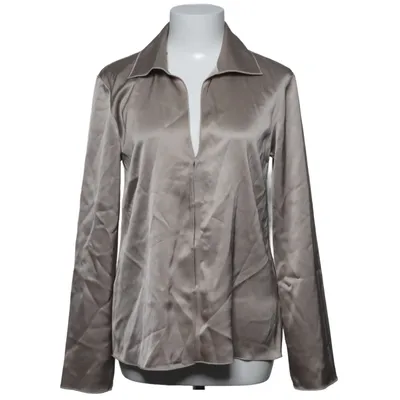 Blouse (Brown) from Massimo Dutti Acetate, Polyester