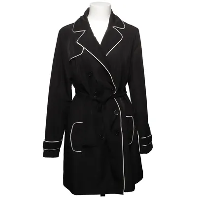 Trenchcoat (Zwart, Wit) van Peacocks Polyester