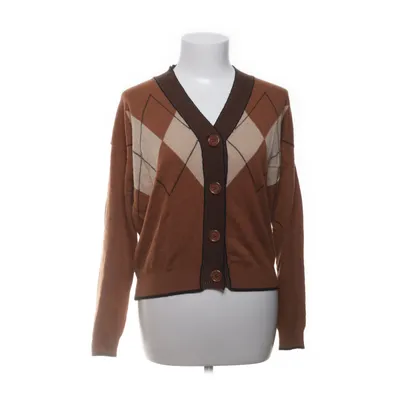 Cardigan (Marron, Blanc) de La Fée Maraboutée Cachemire, Polyamide, Viscose, Laine