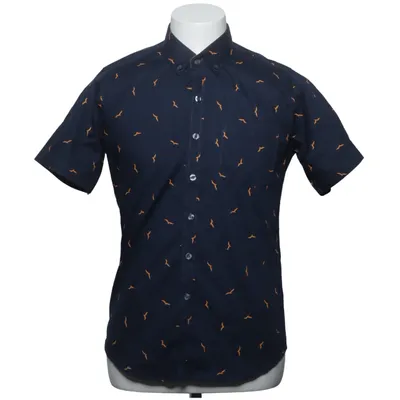 Short sleeve shirt (Blue, Orange) from WOOF Republic Polyester