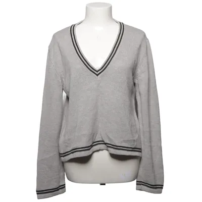 Pullover (Deep V-neck Knitted Contrast Sweater) van Julia Wieniawa x NA-KD Acryl, Katoen