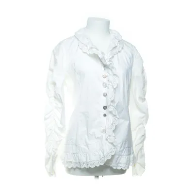 Blus (Vit) från Piro Bomull, Elastan