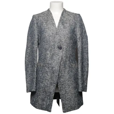 Frakke (Blå, Grå, Hvid) fra Zara Basic Collection Akryl, Bomuld, Polyester