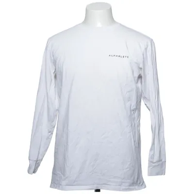 Lange mouwen shirt (Wit) van Alphalete Athletics Katoen, Elastaan
