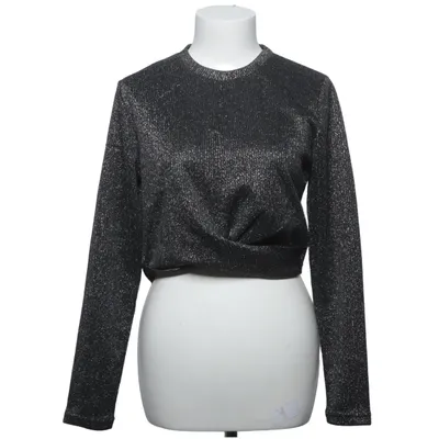 Crop top (Noir, Argent) de Istay Fibre métallique, Polyester