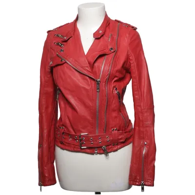Biker jacket (Red) from Jofama by Kenza Leather, Polyester