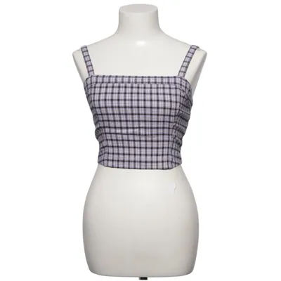 Crop top (Lilla, Sort, Hvid) fra Hollister Elastan, Polyester, Viscose