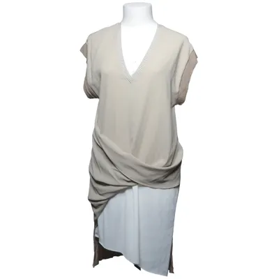 Kleid (Beige, Weiß) von Zara W&B Collection Elasthan, Polyester