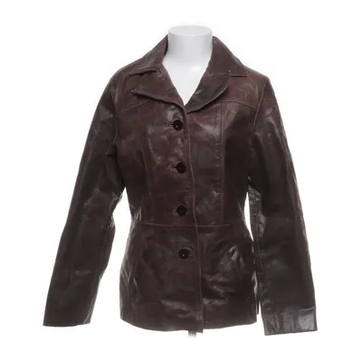 Læderblazer (Brun) fra Maxima Læder, Polyester