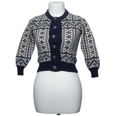 Cardigan (Blauw, Wit) van Sigi Scheiber Wol