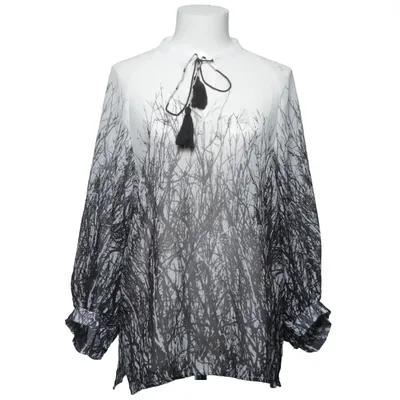 Blouse (Black, White) from Lily White Polyester