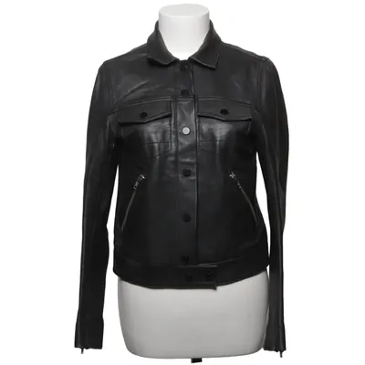 Leather jacket (Black) from Muubaa Leather, Polyester, Viscose