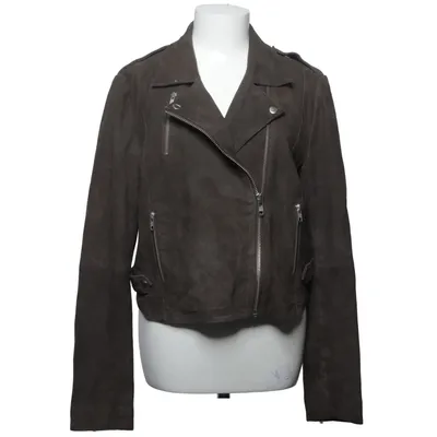 Biker jacket (Brown) from VILA Clothes Leather