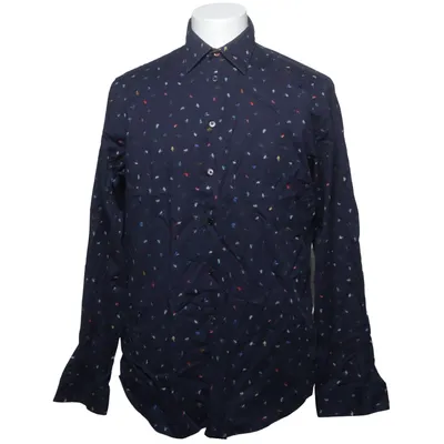 Shirt (Blauw, Meerkleurig) van Paul Smith Katoen, Elastaan