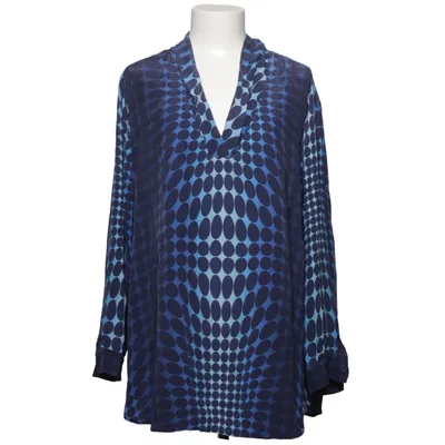 Blouse (Blauw, Meerkleurig) van Selection by Ulla Popken Cupro, Viscose