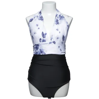 Badpak (Zwart, Wit, Blauw) Elastaan, Polyamide