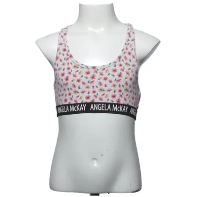 Sports bra (White, Multicolored) from H&M x Angela McKay Cotton, Elastane